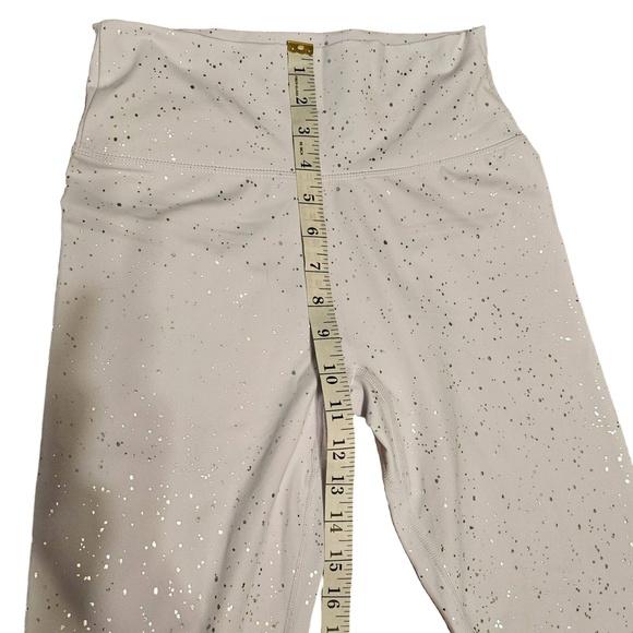 BUFFBUNNY Womens Leggings Size Medium White Ombre High-Waisted Glitter - Picture 3 of 7